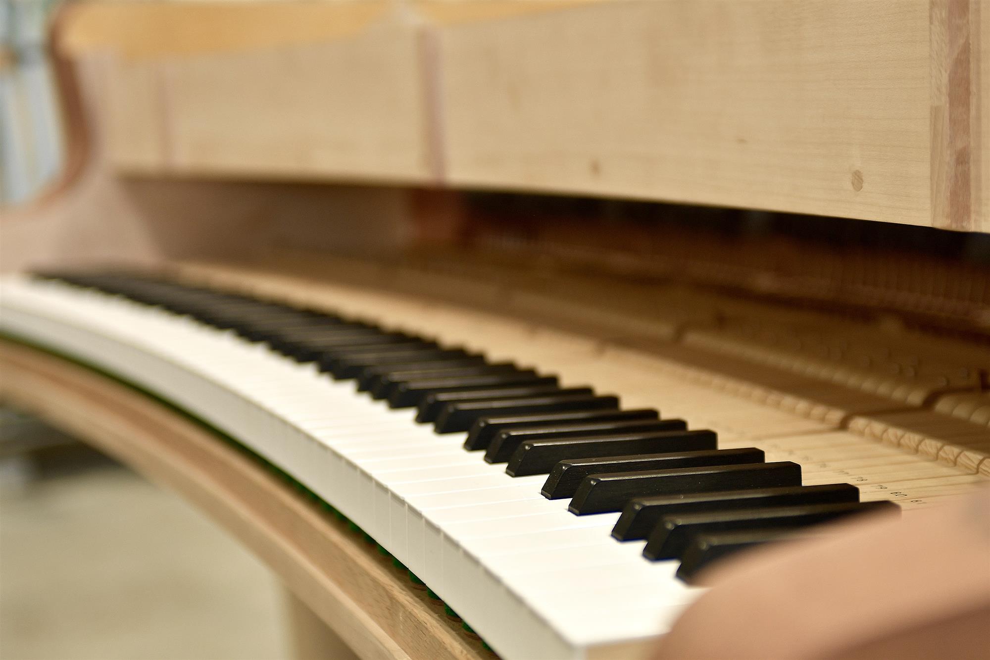 curved keyboard in production